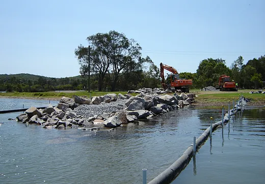 shoreline soil stabilization project
